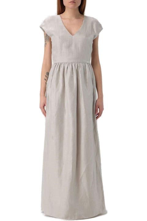 Emporio Armani فساتين لـ السيدات Emporio Armani V-neck Long Dress