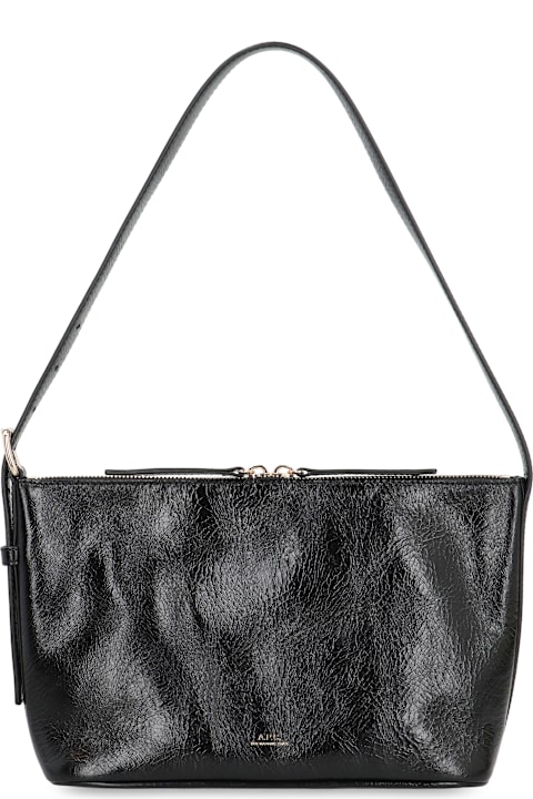 A.P.C. Shoulder Bag In Crumpled Leather