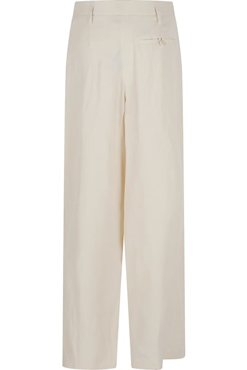 Stella McCartney Pants & Shorts for Women Stella McCartney Cream Viscose Blend Wide-leg Pant