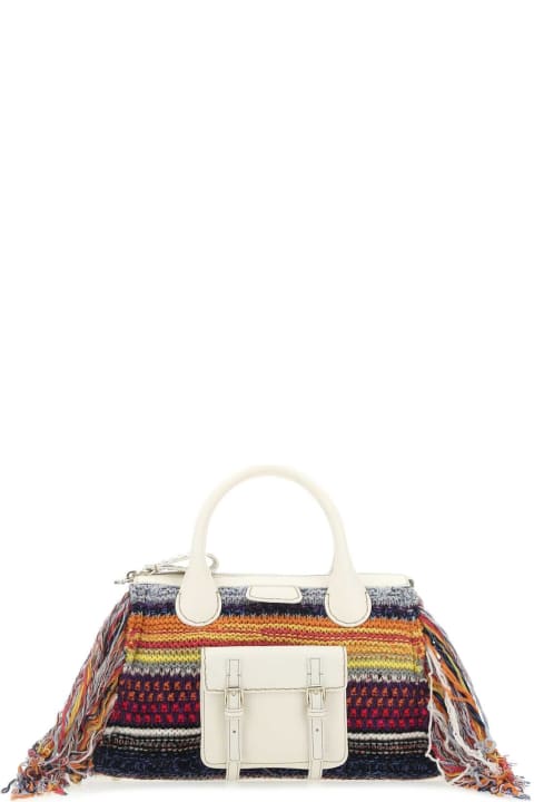Chloé Bags for Women Chloé Multicolor Leather And Cashmere Medium Edith Handbag