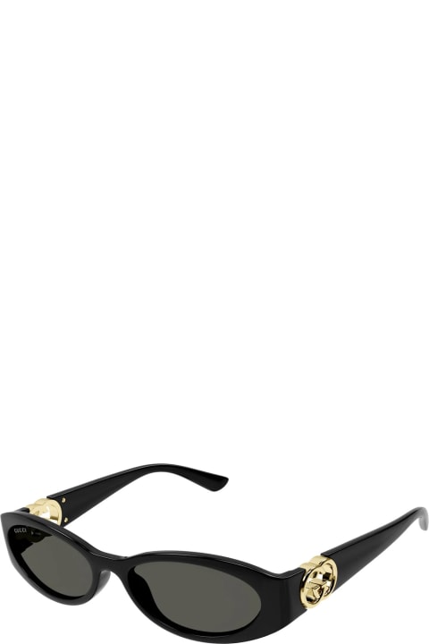 Accessories for Women Gucci Eyewear Gg1660s Linea Gucci Lido 001 Black Grey Sunglasses