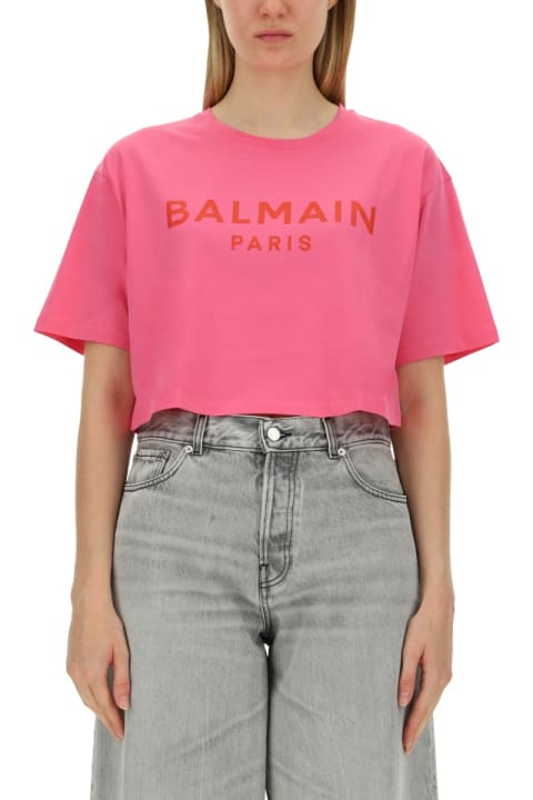 Balmain Topwear for Women Balmain T-shirt With Logo