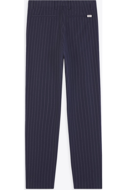Maison Kitsuné Pants for Men Maison Kitsuné Tailored Pleated Pants Navy blue pinstriped pleated pants - Tailored Pleated Pants