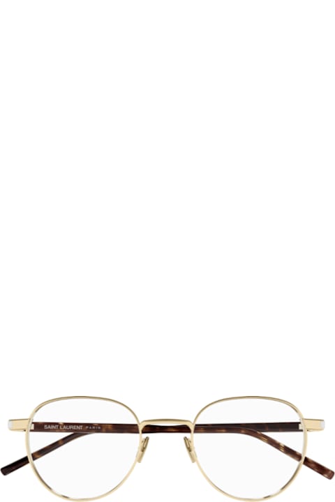 Eyewear for Men Saint Laurent Eyewear Saint Laurent Sl 781 Linea Corner Angle 002 Gold Crystal Havana Glasses