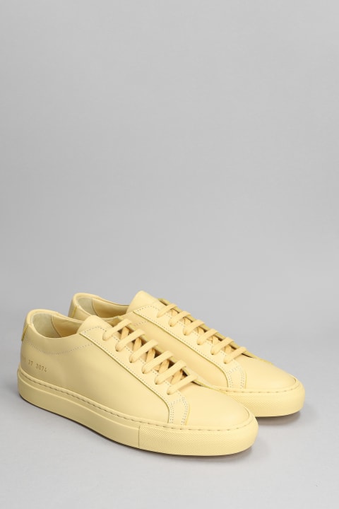 Common Projects Kids Common Projects Achille Sneakers In Yellow Leather