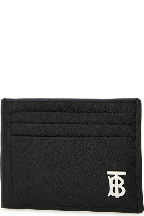 Black Leather Tb Card Holder