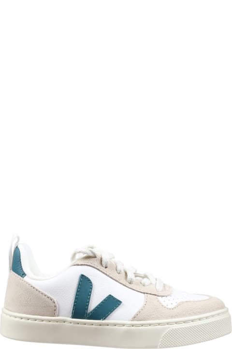 Homeware Veja White Sneakers For Kids With Logo