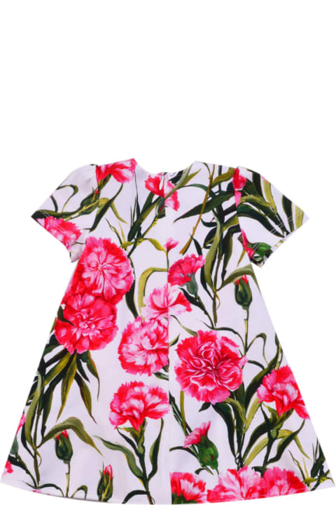 Midi Dress With Carnations Print