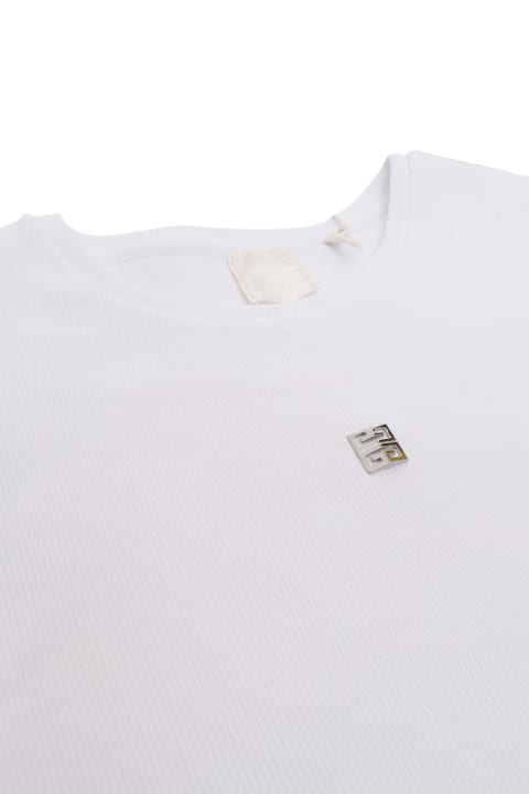 Givenchy for Kids Givenchy White Cropped T-shirt