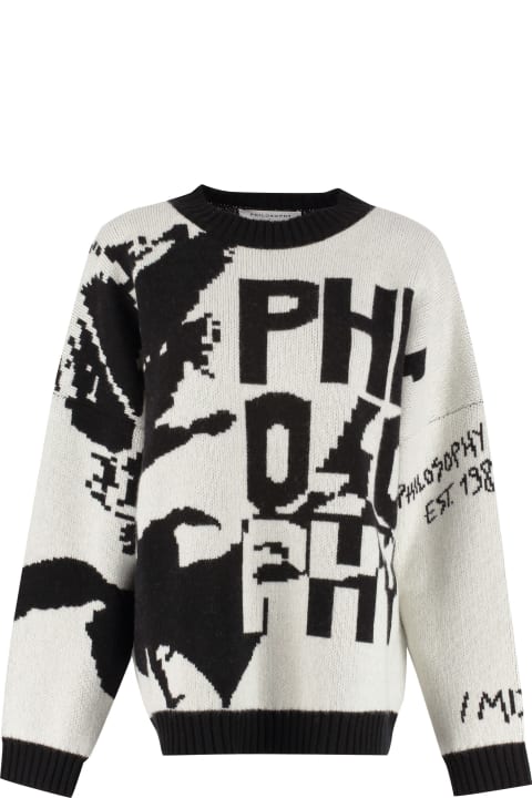 Philosophy di Lorenzo Serafini Sweaters for Women Philosophy di Lorenzo Serafini Oversize Virgin Wool Sweater