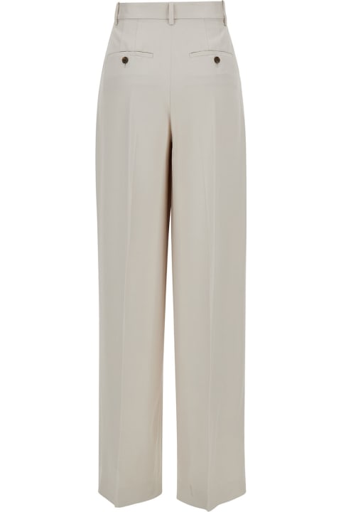 Theory Pants & Shorts for Women Theory White Pants With Pinces Detail At The Front In Viscose Woman