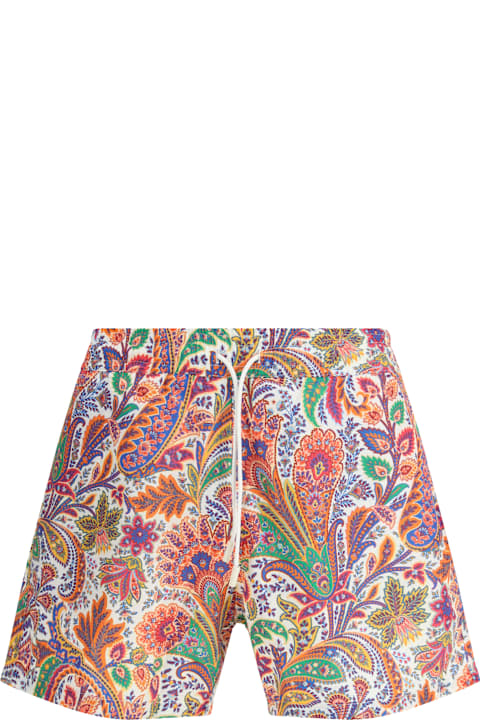 Homeware Etro Roma Swim Shorts With A Placed Floral Print