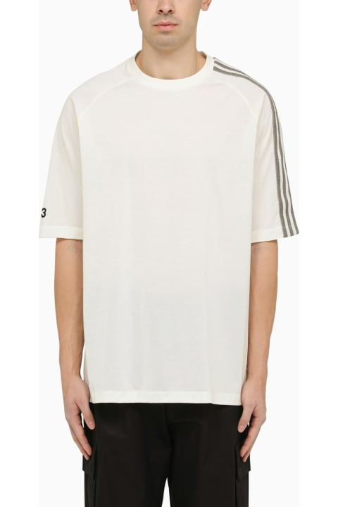 Y-3 for Men Y-3 White Crew-neck T-shirt With Logo