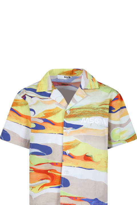 Fashion for Kids MSGM Multicolor Shirt For Boy With Logo