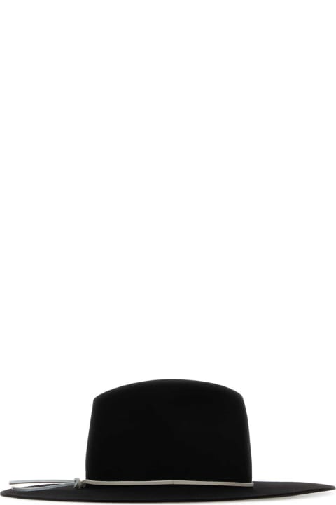 Borsalino Accessories for Women Borsalino Black Felt Alessandria Hat