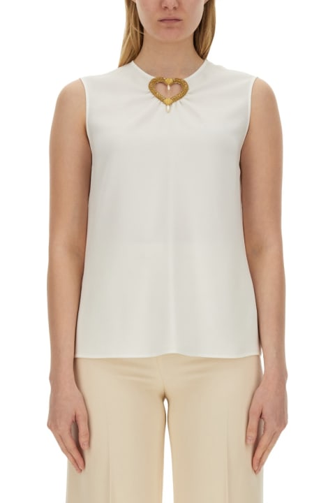 Moschino for Women Moschino Blouse With Heart Applique