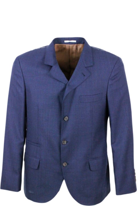 Brunello Cucinelli Clothing for Men Brunello Cucinelli 3-button Unlined Jacket In Cool Wool Canvas