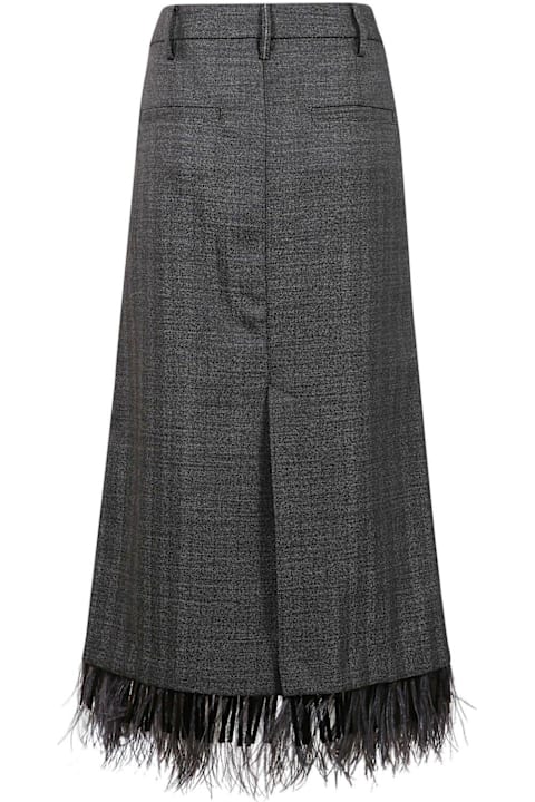 Clothing for Men Brunello Cucinelli Feather-trimmed Zipped Skirt