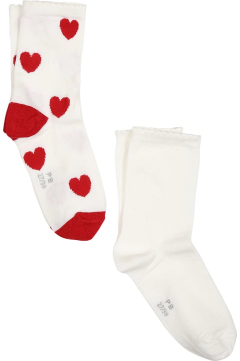 ガールズ Petit Bateauのアンダーウェア Petit Bateau Set Of Socks For Girl With Hearts