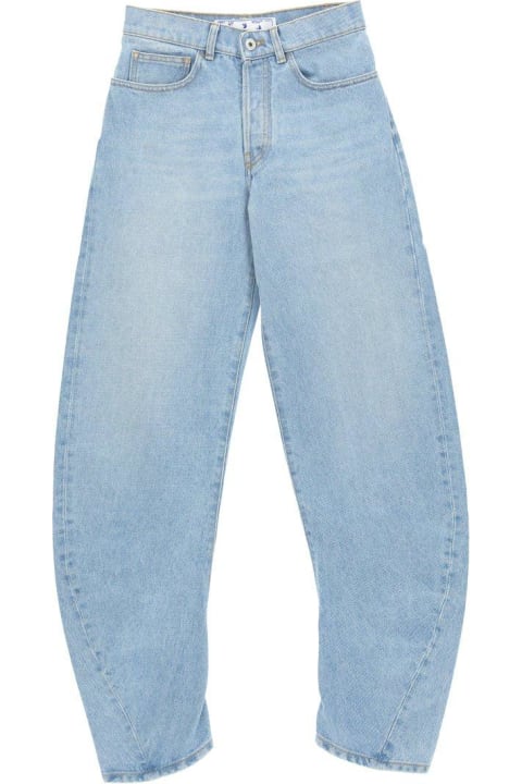 Jeans for Women Off-White Banana Logo Patch Tapered Jeans