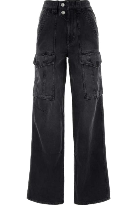 Pants & Shorts for Women Marant Étoile Black Denim Heilani Wide-leg Jeans