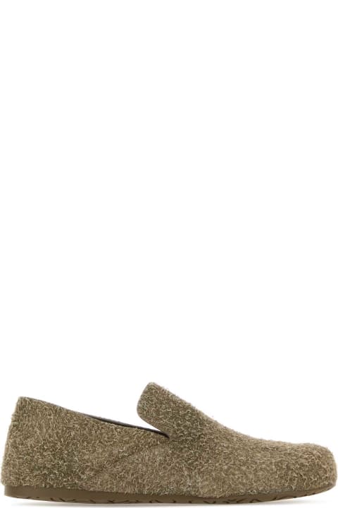Shoes for Men Loewe Khaki Suede Lago Slippers