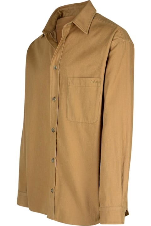 أدوات منزلية A.P.C. 'emilien' Beige Cotton Shirt