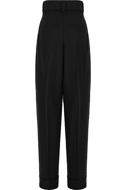 Max Mara Pianoforte Pants & Shorts for Women Max Mara Pianoforte Black Wool Pants