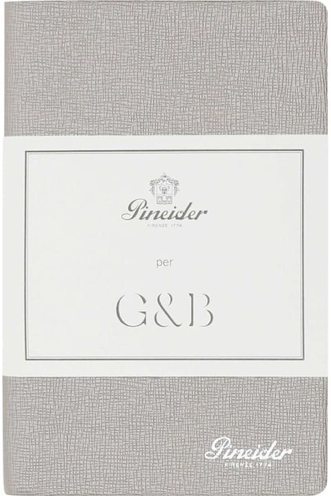 Pineider Men Pineider Grey Leather Milano Small Notebook