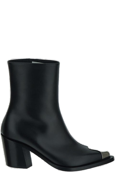 ウィメンズ Alexander McQueenのブーツ Alexander McQueen Punk Toe-cap Side-zip Boots