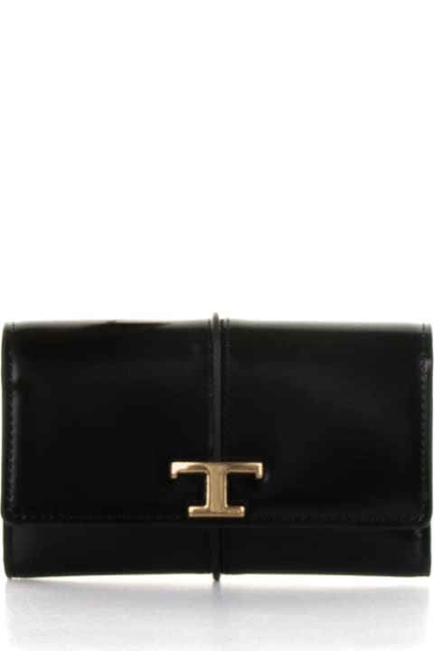 Tod's Women Tod's Leather Wallet With Logo Plaque