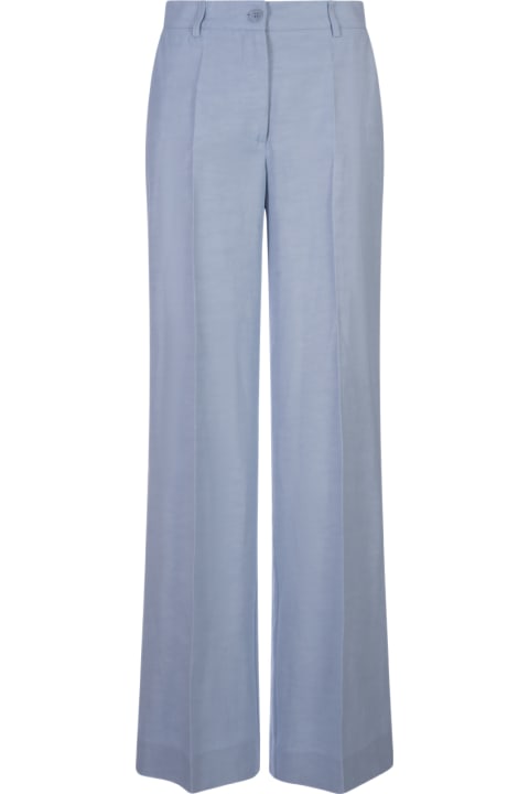 Parosh Pants & Shorts for Women Parosh Light Blue Palazzo Trousers