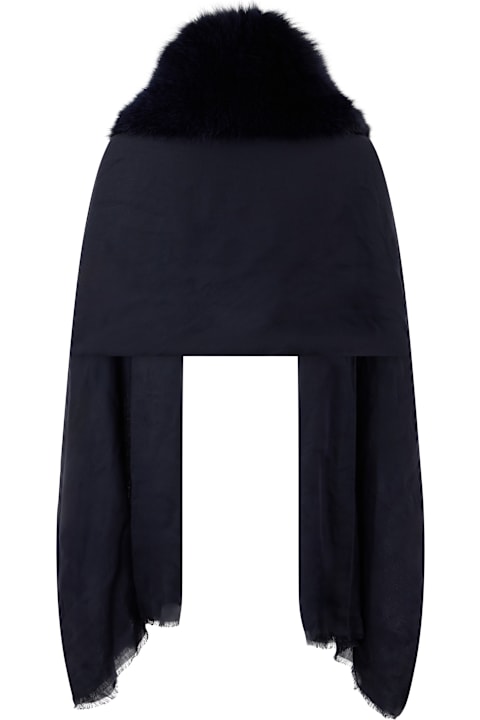 Homeware Valentino Garavani Fur Collar Cashmere Cape-coat