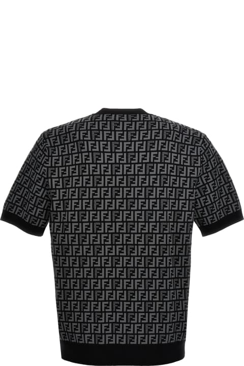 Sweaters for Men Fendi Jacquard Short Sleeved Jumper