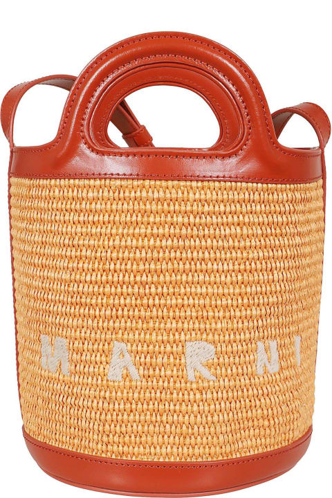 ウィメンズ Marniのバッグ Marni Logo Embroidered Bucket Bag