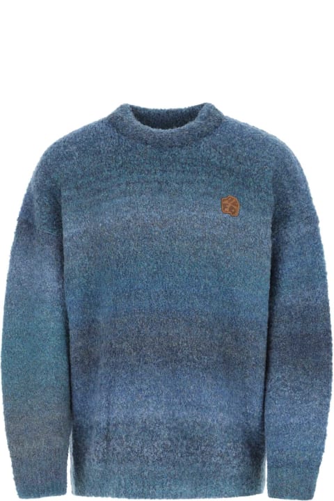 Ader Error Sweaters for Men Ader Error Blue Polyester Blend Oversize Sweater