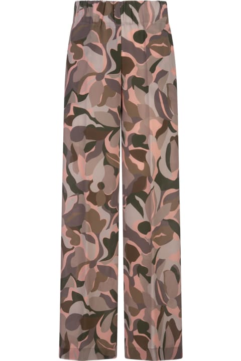 Aspesi for Women Aspesi Multicoloured Printed Silk Crepe De Chine Trousers