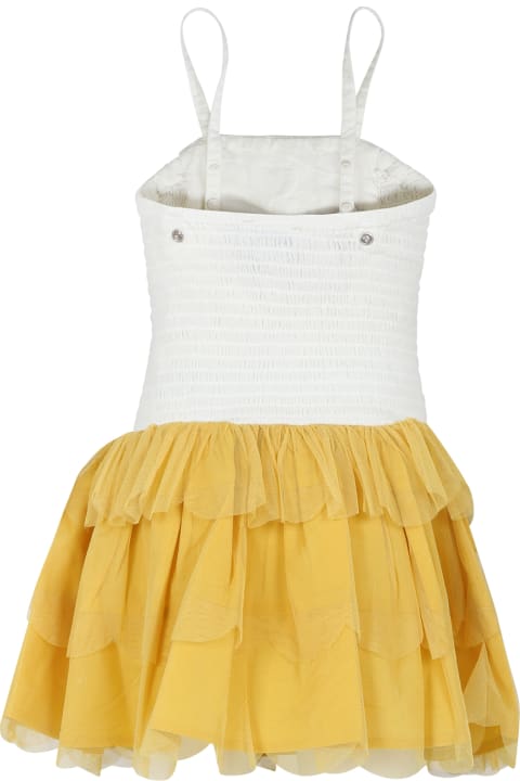 Stella McCartney Kids Kids Stella McCartney Kids Yellow Dress For Girl With Bees