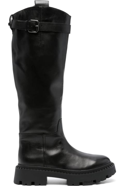 Ash Shoes for Women Ash Black Calf Leather Galaxy Boots