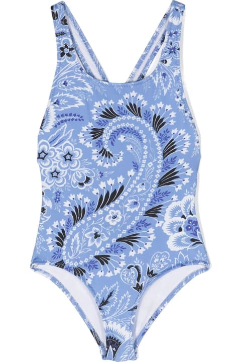 Swimwear for Girls Etro Etro Sea Clothing Clear Blue