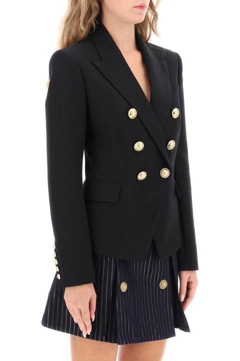 Sale for Women Balmain Grain De Poudre Double-breasted Jacket
