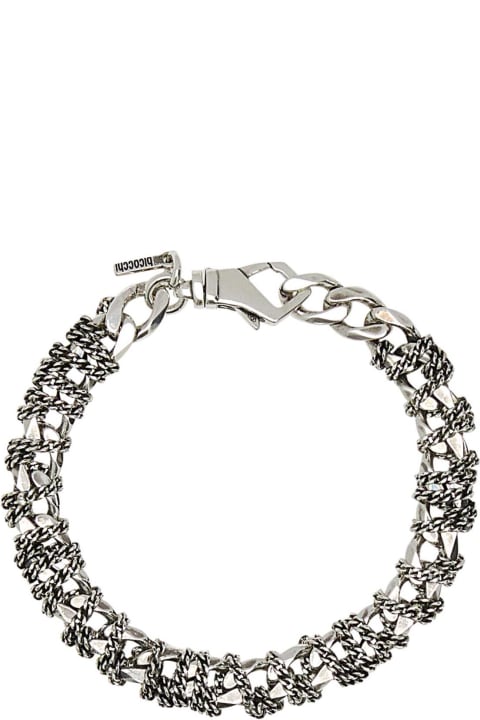 メンズ ジュエリー Emanuele Bicocchi 925 Silver Entwined Chain Bracelet