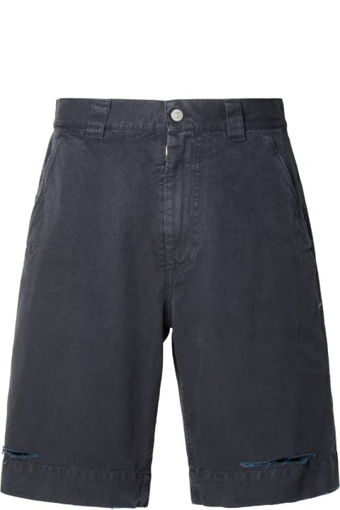 MM6 Maison Margiela Pants for Men MM6 Maison Margiela Navy Cotton Bermuda Shorts