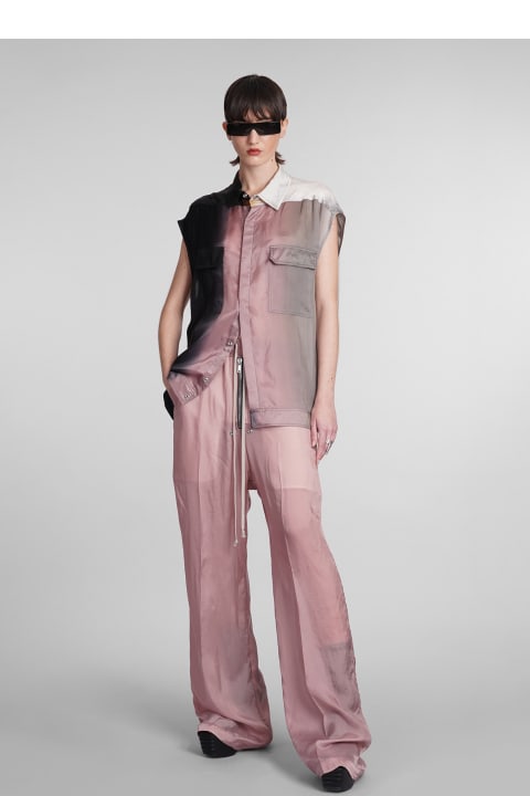 Rick Owens Pants & Shorts for Women Rick Owens Drawstring Geth Bela Pants In Rose-pink Polyamide Polyester