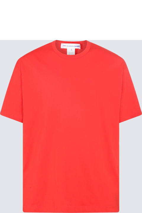 Topwear for Men Comme des Garçons Red Cotton T-shirt