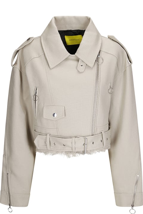 Marques'Almeida Clothing for Women Marques'Almeida Cropped Round Sleeve Biker Jacket