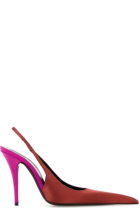 Saint Laurent Two-tone Satin Deroche Pumps