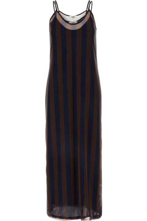 Homeware Fendi Printed Stretch Tulle Dress