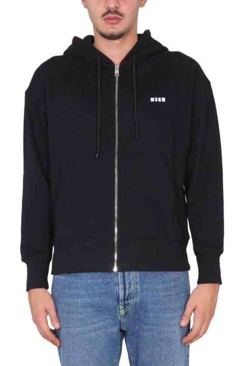 MSGM Fleeces & Tracksuits for Women MSGM Logo-printed Zipped Hoodie
