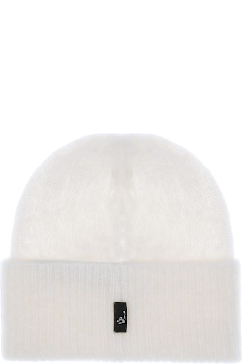 قبعات لـ السيدات Moncler Grenoble Ivory Alpaca Blend Beanie Hat